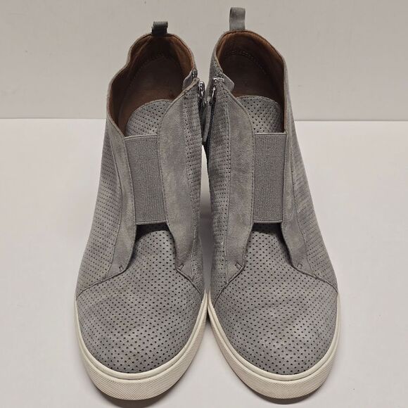 Paolo | Shoes | Linea Paolo Felicia Gray Perforated Suede  Linea Paolo Gray Suede Wedge Felicia Sneaker Boots Women\'s 9.5